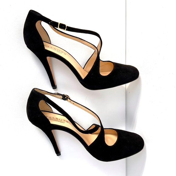 Talbots Shoes - Talbots Luisa Black Suede Hills Sz 8M